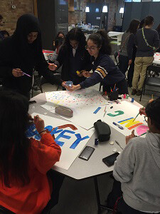 Picture of students doing crafts